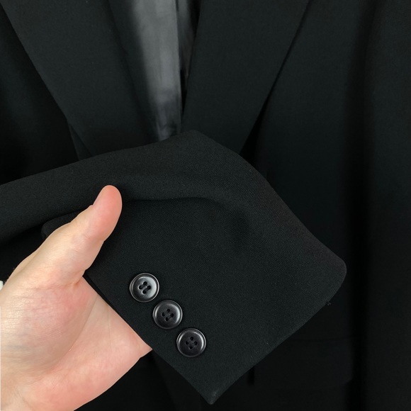 Calvin Klein Lined Single Button Tailored Black Blazer Suit Jacket - Picture 9 of 13